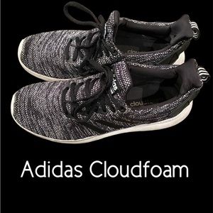 Adidas Cloudfoam Size 9 Black and White.